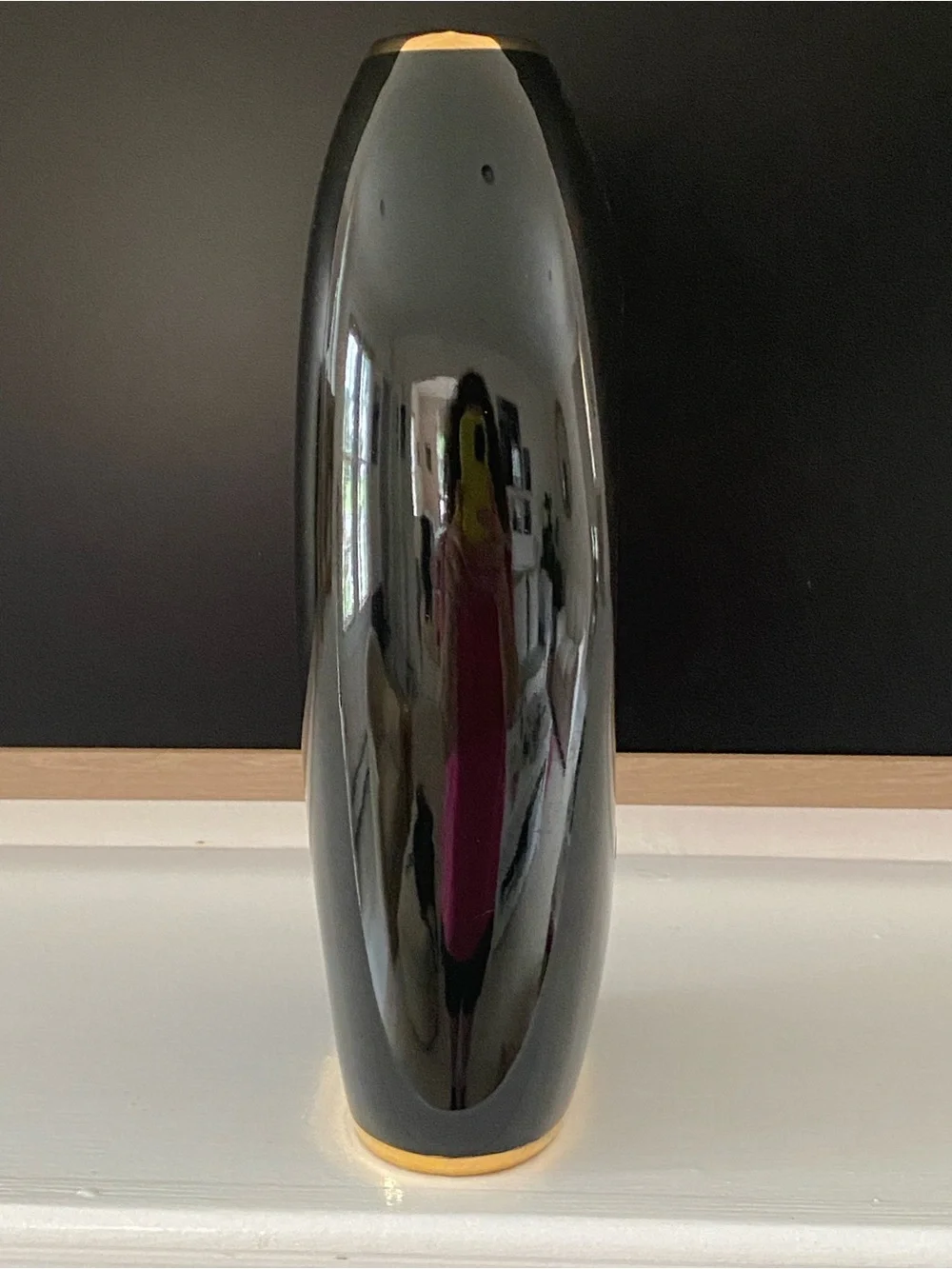 1980s - Chokin Vase - Japanese Bush Warbler (uguisu) on Plum (Ume) Blossom
